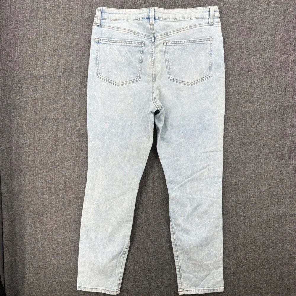 No Boundaries Womens 13 Light Wash Distressed Ripped Knee High Rise Skinny Jeans
